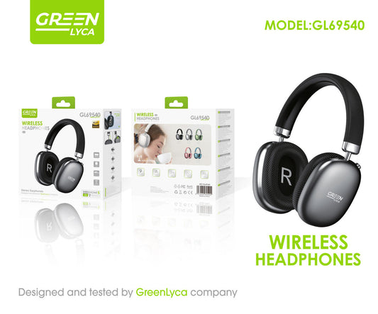 Cascos auriculares estéreo, 2000 mAh, BT 5.3 + EDR, audio Hi-Fi, Green Lyca, GL69540